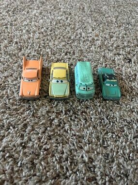 Disney Cars Assortment - Orange, Yellow, Mint, Teal Character Vehicles